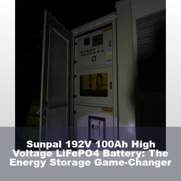 Sunpal 192V 100Ah High Voltage LiFePO4 Battery: The Energy Storage Game-Changer